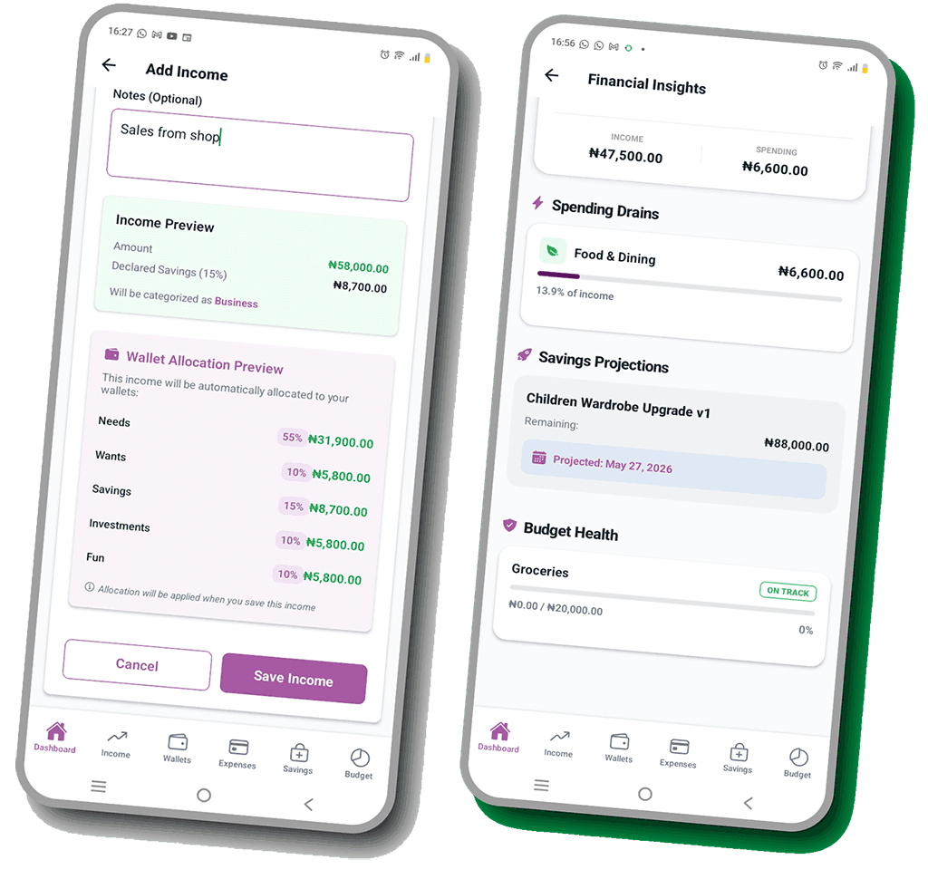Automatic income distribution